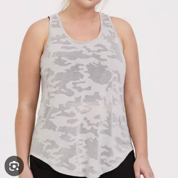 Torrid Active Camo burn out tank Grey Camo plus Size Size 2x - Picture 11 of 15